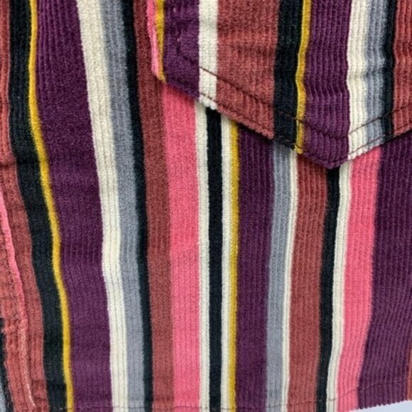 Jolt NWT Boho Stripe 90s Y2K Style Corduroy Mini Skirt, 11 - Picture 11 of 16